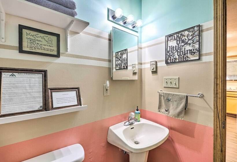 Colorful Pocono Lake Cabin W/ Deck & Fire Pit