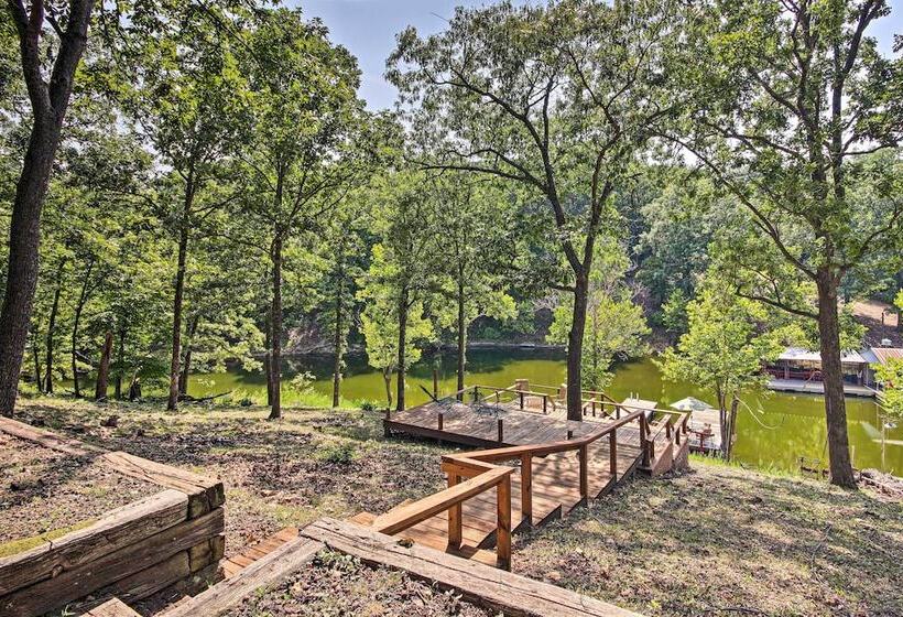 Private Fishing Dock: Grand Lake Home