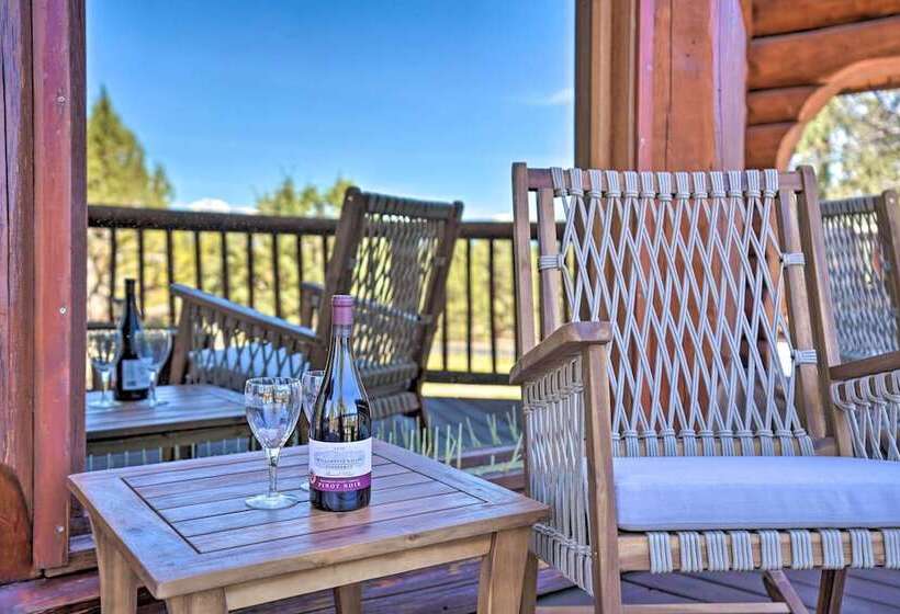 Bend Log Cabin W/ Cascade Mountain Views!