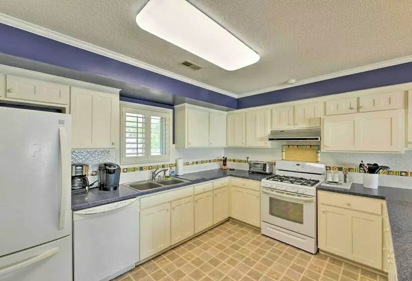 Waterfront Harkers Island Home: Sunset View & Dock