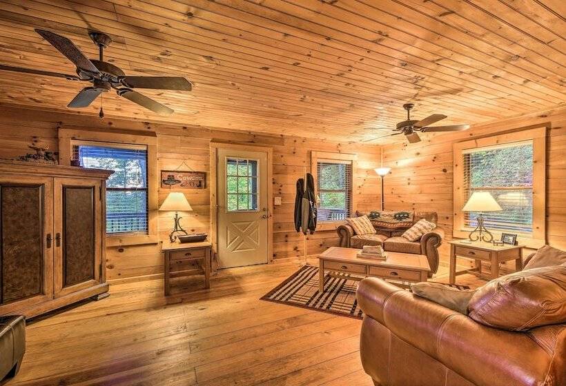 Pet Friendly Bryson City Cabin W/ Fire Pit + Deck!