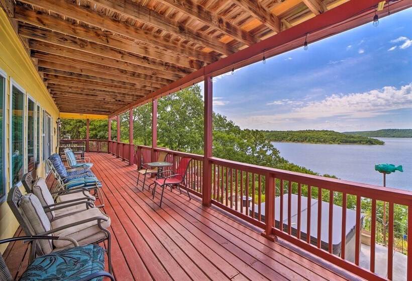 Waterfront Lake Eufaula Home: Multi Level Balcony