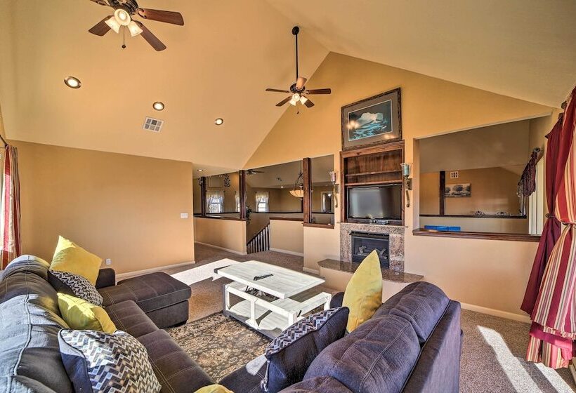 Waterfront Lake Eufaula Home: Multi Level Balcony