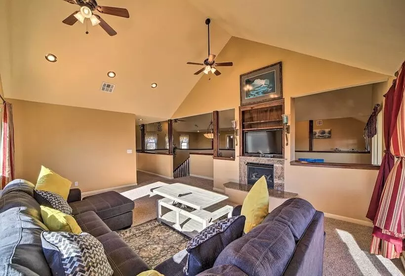 Waterfront Lake Eufaula Home: Multi Level Balcony