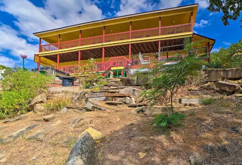 Waterfront Lake Eufaula Home: Multi Level Balcony