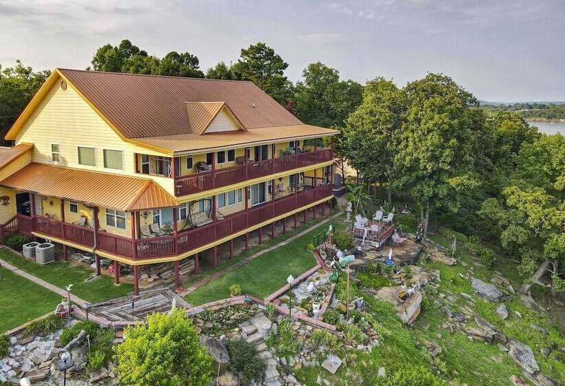 Waterfront Lake Eufaula Home: Multi Level Balcony