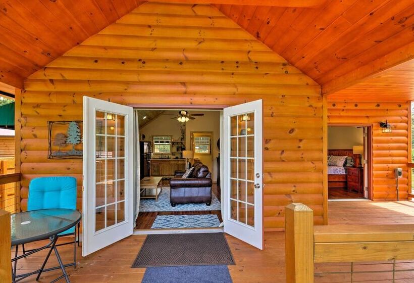 Cozy Riverfront Cabin W/ Private Deck & Hot Tub!