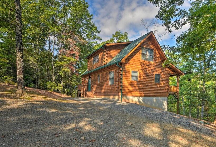 Secluded Cabin W/ Deck 13 Miles To Downtown Murphy