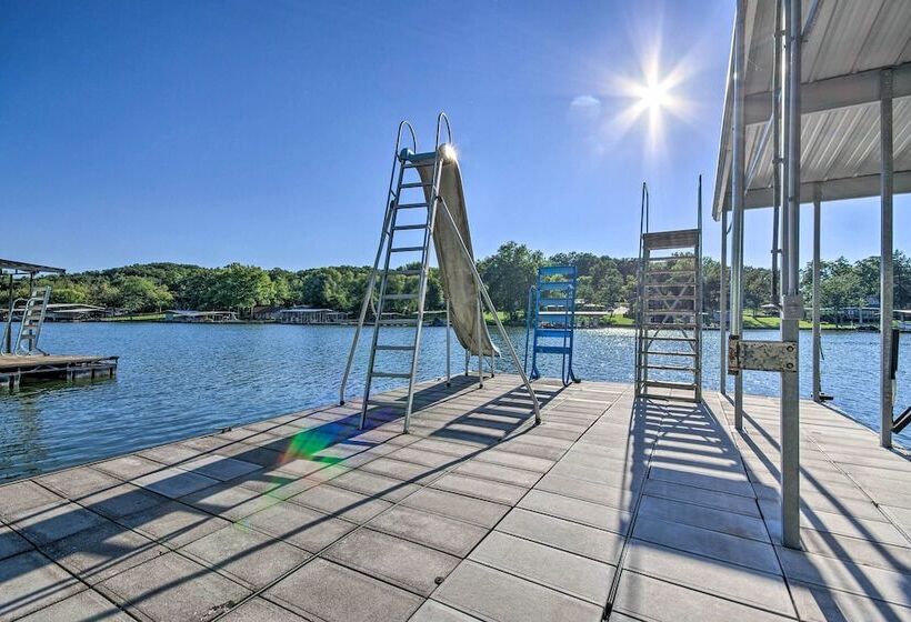 Boat Dock + Slides: Lakefront Gravois Mills Home