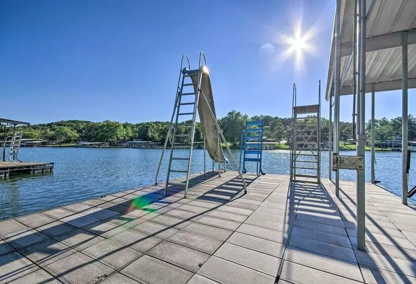 Boat Dock + Slides: Lakefront Gravois Mills Home