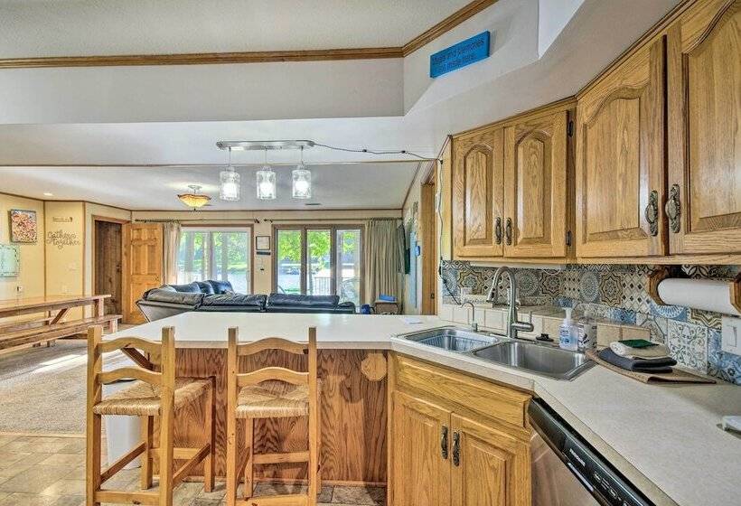 Boat Dock + Slides: Lakefront Gravois Mills Home