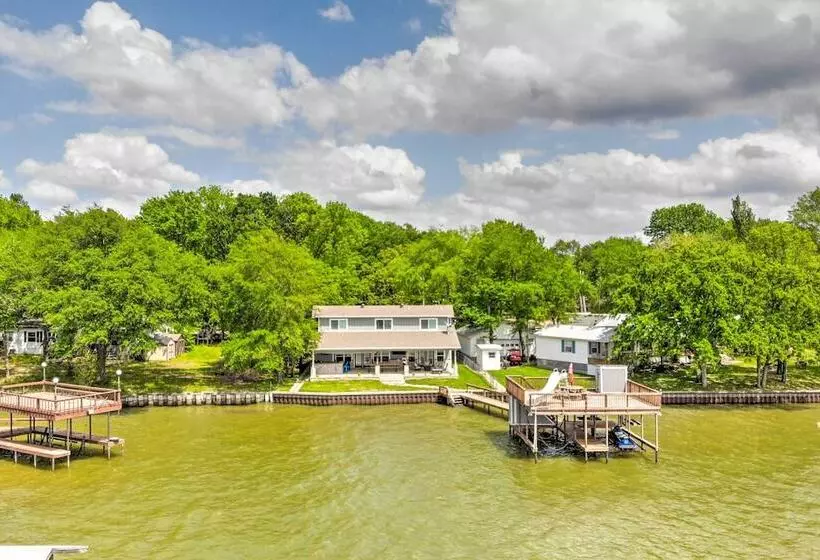 Private Dock & Boat House: Lakefront Mabank Home