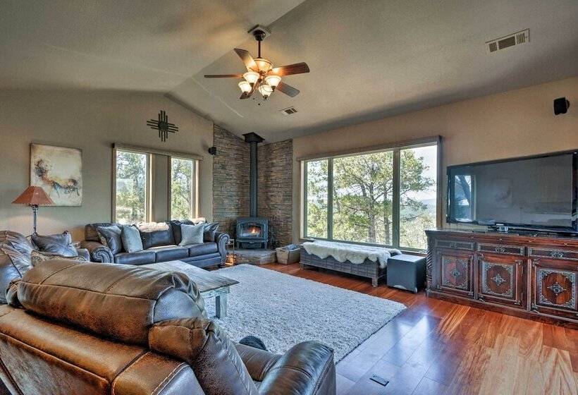 Large Ruidoso Home W/ Stunning Views & Hot Tub!