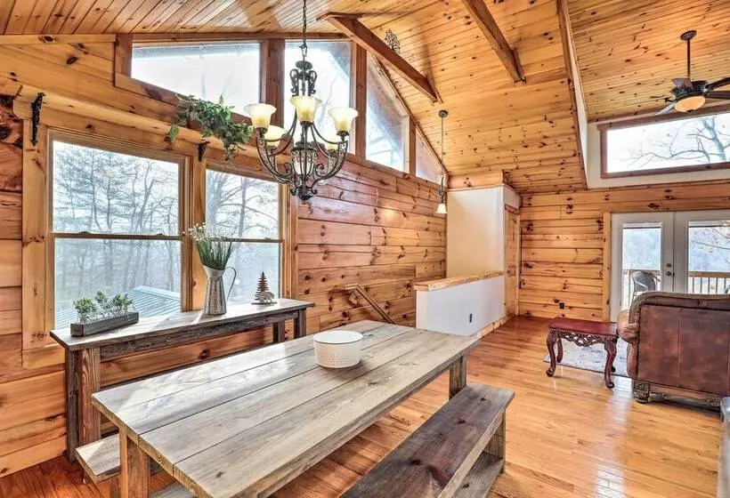 Rustic Cabin W/ Mountain Views & Private Deck!