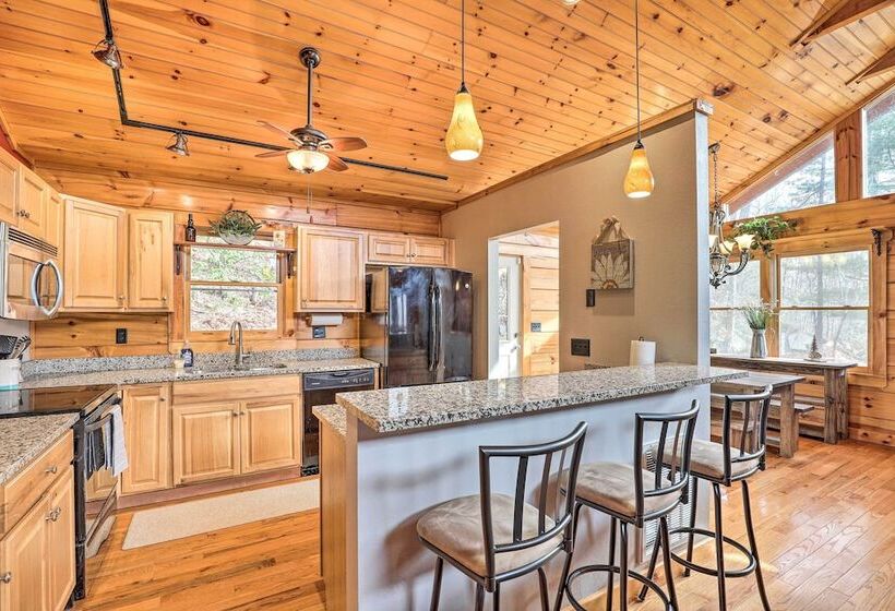 Rustic Cabin W/ Mountain Views & Private Deck!