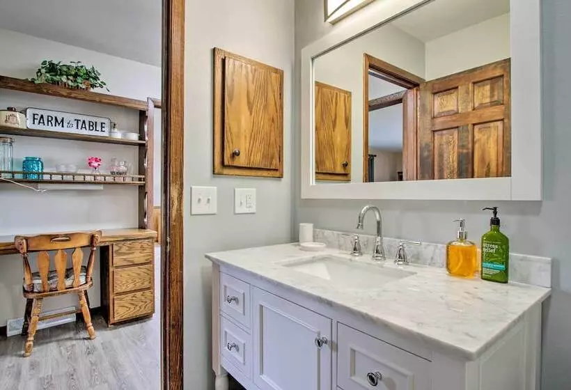 Wisconsin River Valley Farmhouse: Fire Pit & View