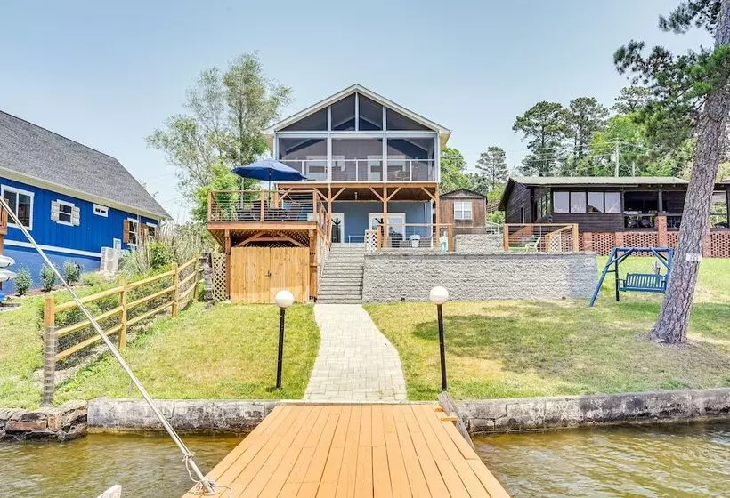 Waterfront Badin Lake Getaway: Boat Dock, Fire Pit