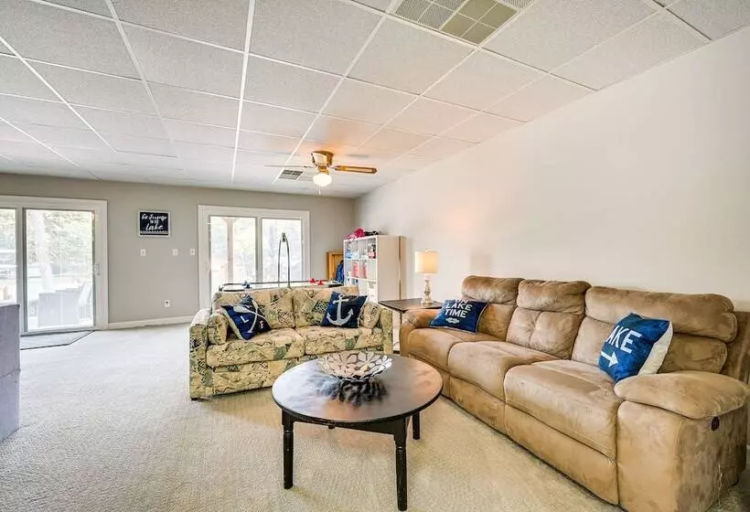 Waterfront Badin Lake Getaway: Boat Dock, Fire Pit