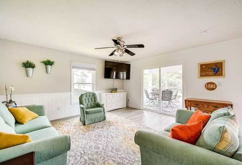 Waterfront Badin Lake Getaway: Boat Dock, Fire Pit