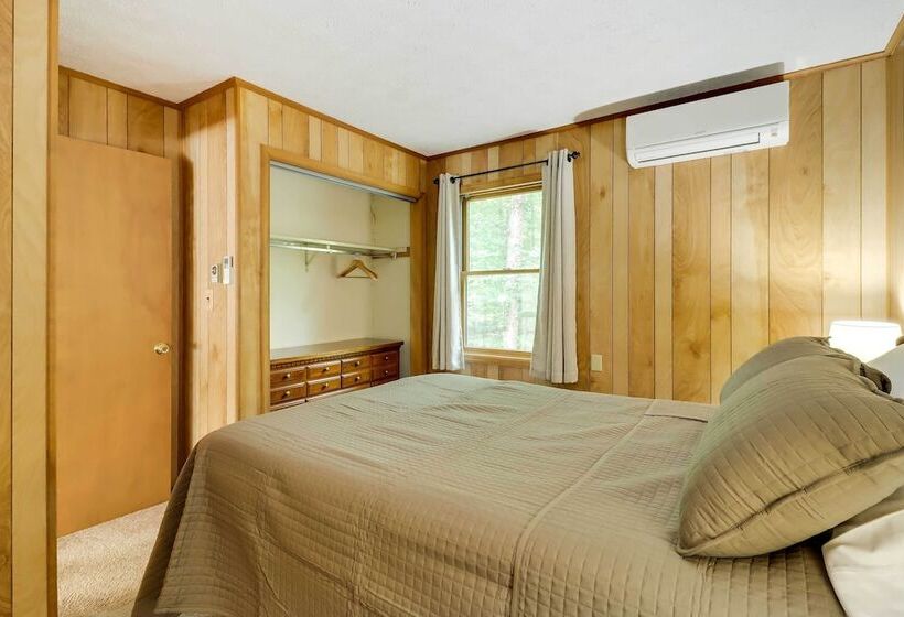 Woodsy Big Bass Lake Hideaway W/ Fire Pit + Deck!