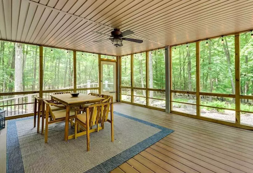 Woodsy Big Bass Lake Hideaway W/ Fire Pit + Deck!