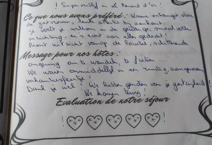 Aamiaismajoitus (B&B) Le Renard Or