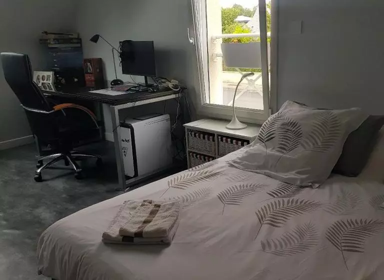 ベッドアンドブレックファースト Grande Chambre Entre Caen Et La Mer Chambre Terrasse Jardin Et Piscine