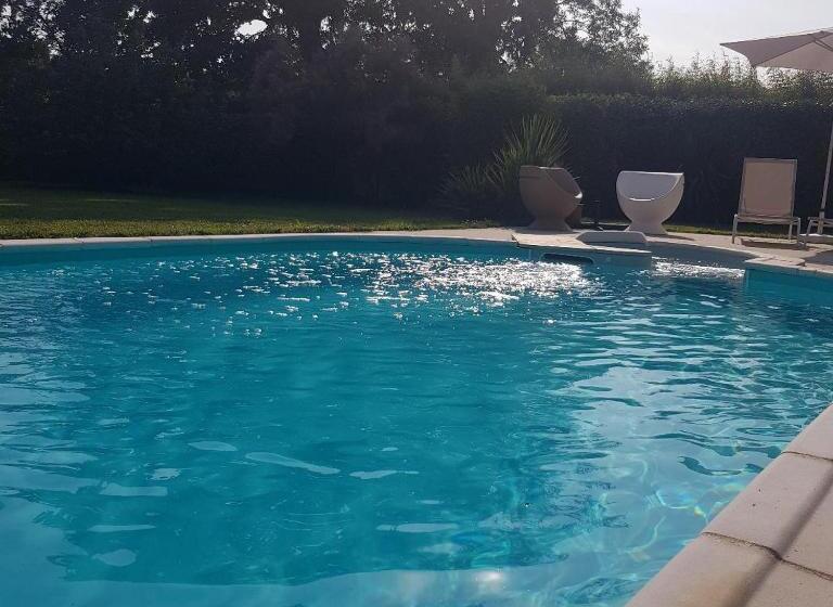 مبيت وإفطار Grande Chambre Entre Caen Et La Mer Chambre Terrasse Jardin Et Piscine
