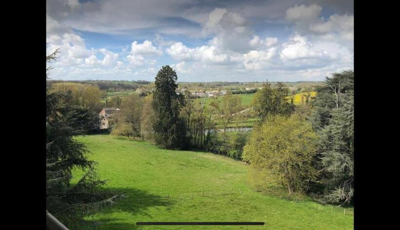 민박 Suite Privée Bleu Au Château De La Franceule
