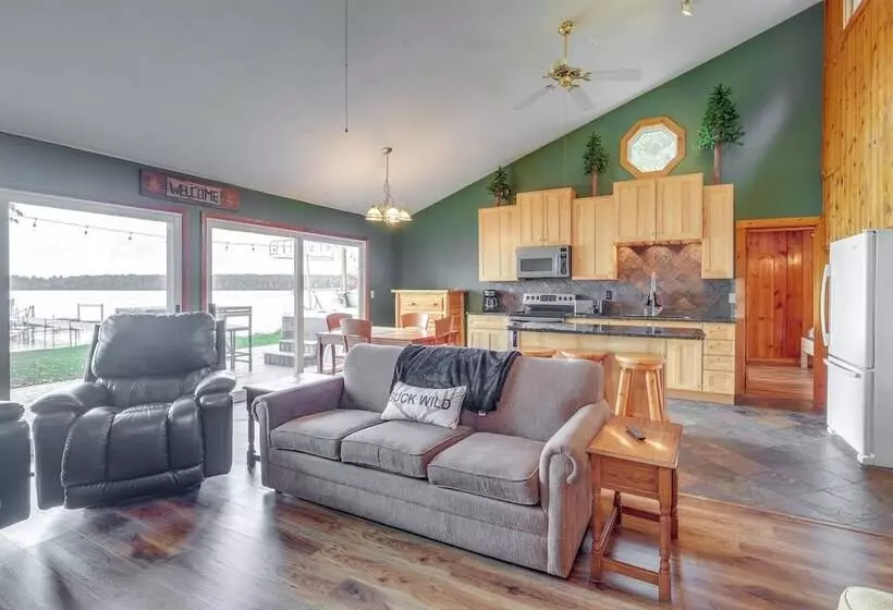 Kalkaska Retreat: Private Hot Tub, Dock, Fireplace