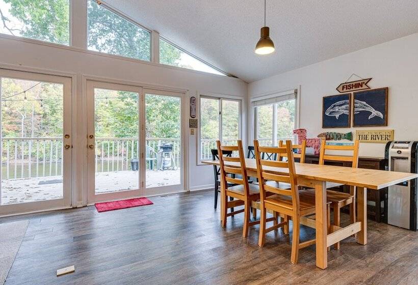 Riverfront Brookston Retreat W/ Deck & River Tubes