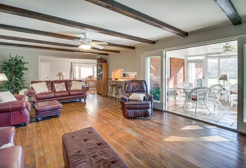 Bright Cartersville Home W/ Fire Pit & Sunroom!
