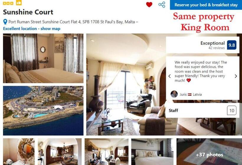 تختخواب و صبحانه Sunshine Court Budget