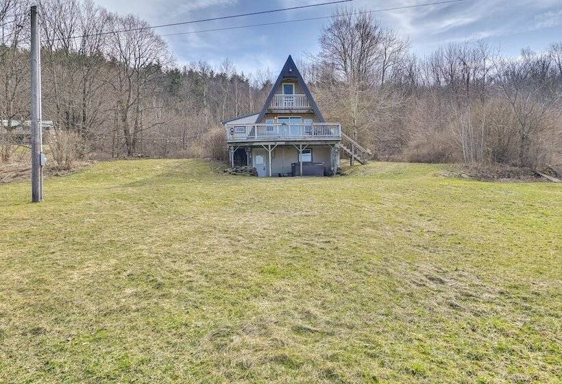 A Frame Catskills Cabin W/ Scenic Views + Hot Tub!