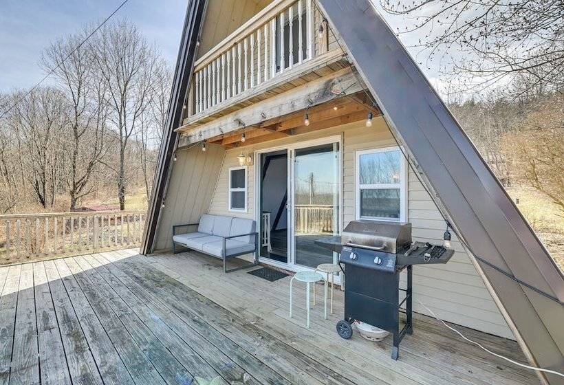 A Frame Catskills Cabin W/ Scenic Views + Hot Tub!