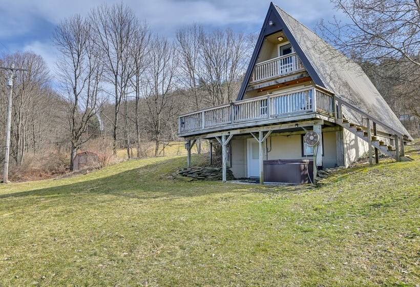 A Frame Catskills Cabin W/ Scenic Views + Hot Tub!
