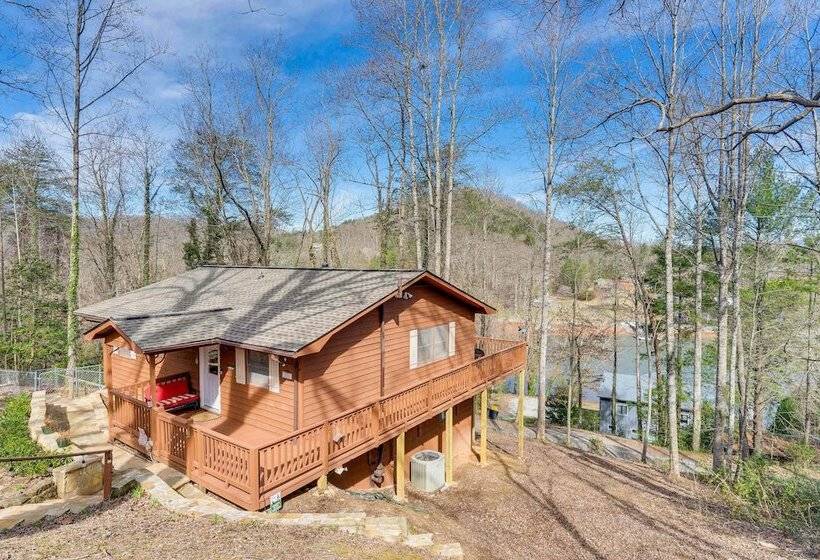 Pet Friendly Hiawassee Cabin W/ Lake Views & Sauna