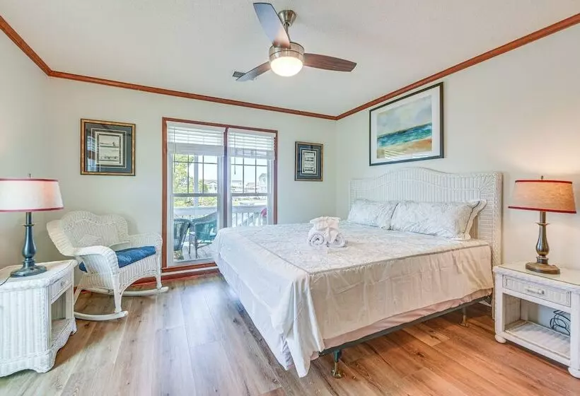 Canal Front Home W/ Deck: Walk To Holden Beach!