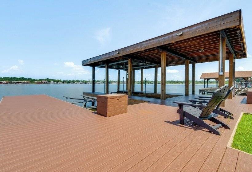 Conroe Lake House: Luxe Pool, Private Dock & Games