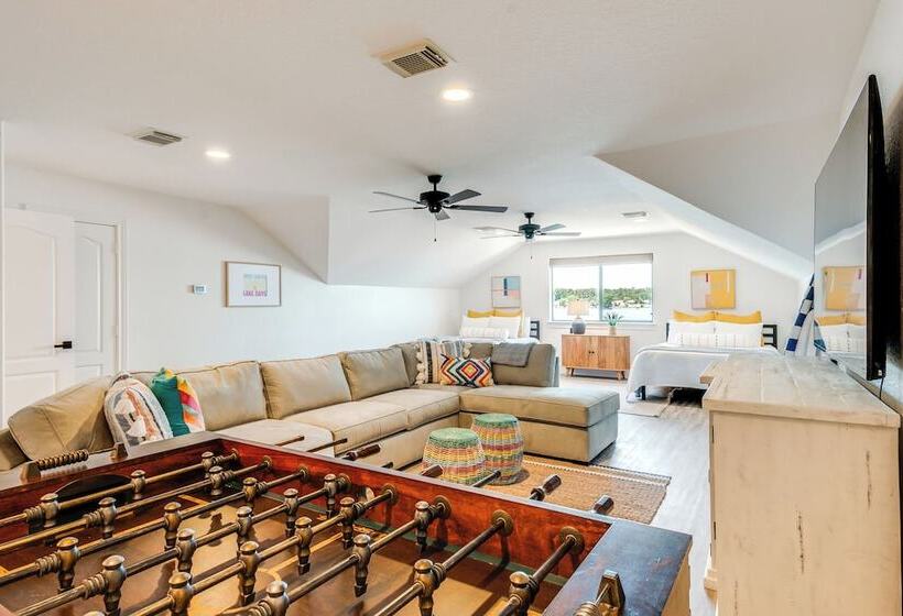 Conroe Lake House: Luxe Pool, Private Dock & Games
