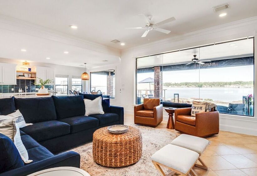 Conroe Lake House: Luxe Pool, Private Dock & Games