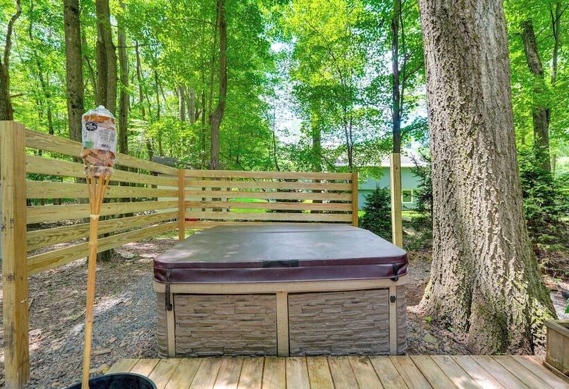 Private Hot Tub: Tree Lined Poconos Home!