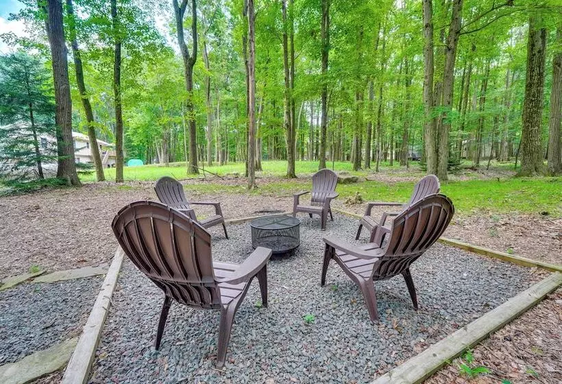 Private Hot Tub: Tree Lined Poconos Home!