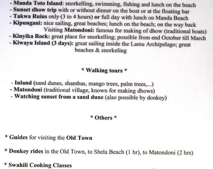 تختخواب و صبحانه Jambohouse Lamu