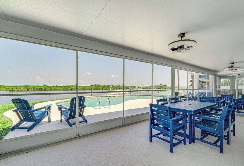 Boat Dock & Pool: Bayfront Crystal River Home