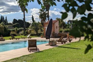 צימר Mas Tramontane Chambres D Hôtes Et Studio Avec Piscine Dans Parc Arboré
