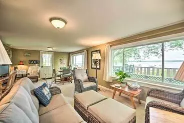 Lakefront Mayville Cottage W/ Dock & Grill!