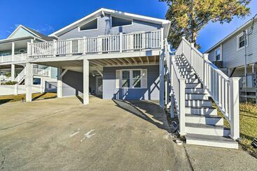 별장 Myrtle Beach Duplex Home W/ Deck + Fire Pit!