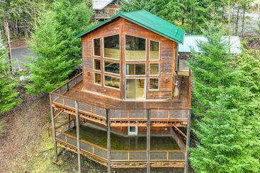 Vakantiehuisje Grizzly Tower  Packwood Cabin W/ Hot Tub!