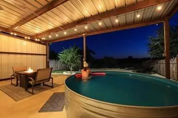 コテージ Heilung Haus With Sauna & Cowboy Pool   20 Min To Fred